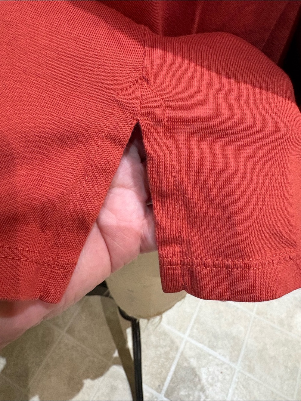 Lands' End Scoop Neck Long Sleeve Top in Rust - Picture 6 of 9